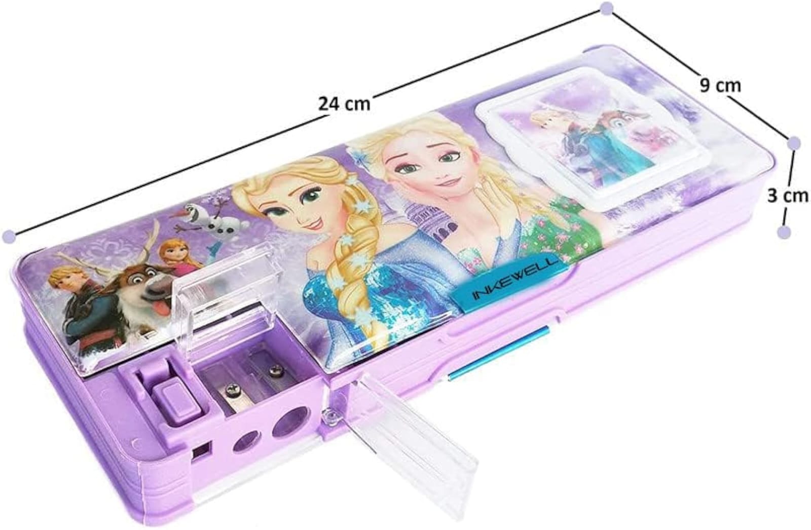 Disney Frozen Elsa & Anna Magnetic Pencil Box – Multifunctional Pop-Up School Case