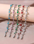 Luxury Silver Crystal Vine Tennis Bracelet – Sleek Botanical Leaf Jewelry